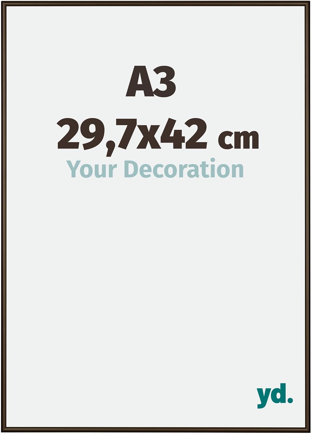 yd. Your Decoration - Bilderrahmen DIN A3 29,7x42 cm - Bilderrahmen aus Aluminium mit Acrylglas - An