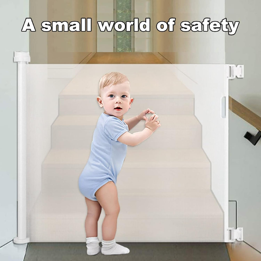 Treppenschutzgitter Türschutzgitter Ausziehbar 0–140 cm, Kinderschutzgitter für Babys & Haustiere –