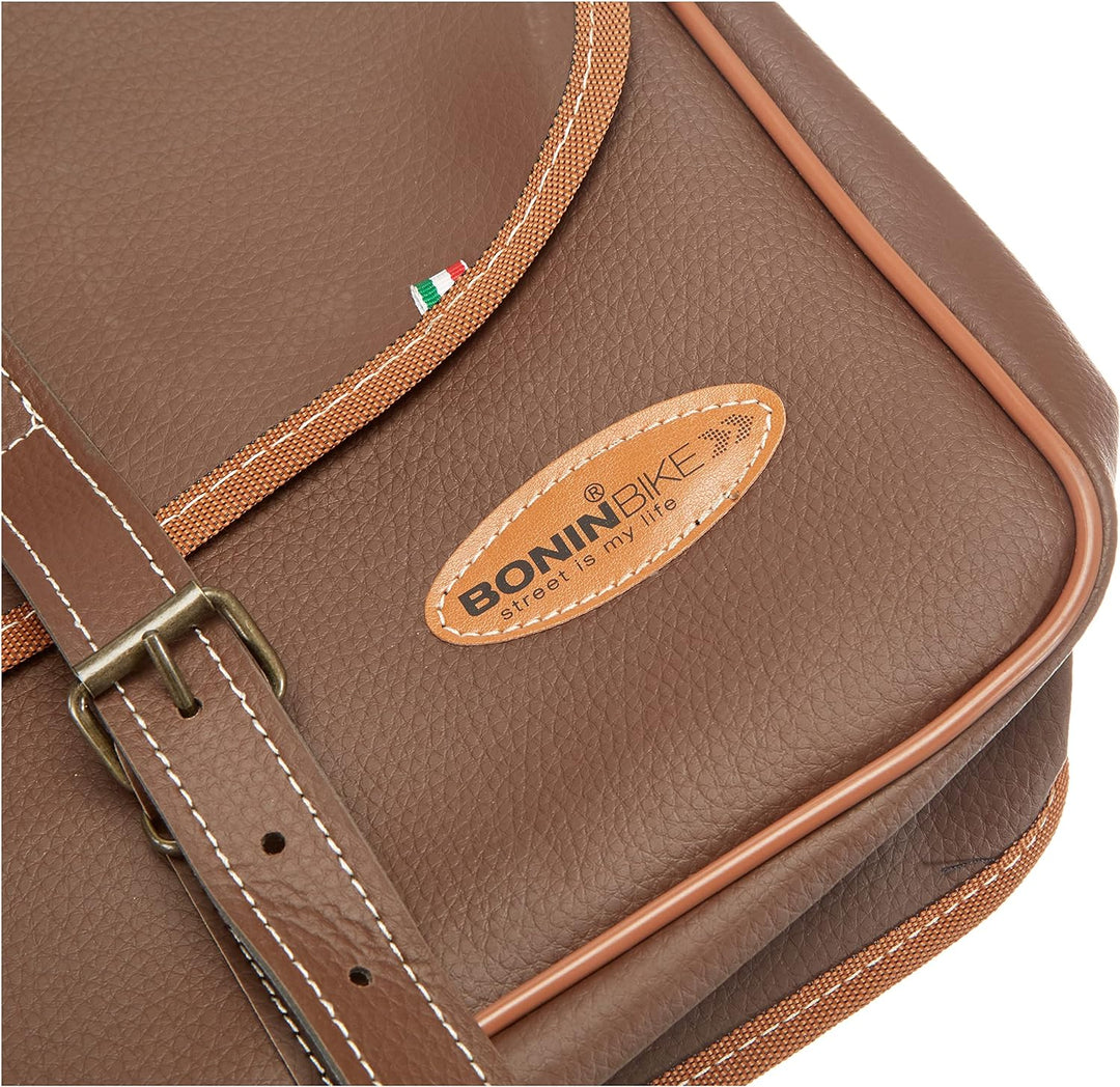 Cicli Bonin Eco Leather Looking Saddle Taschen BLAU Blau, BLAU Blau