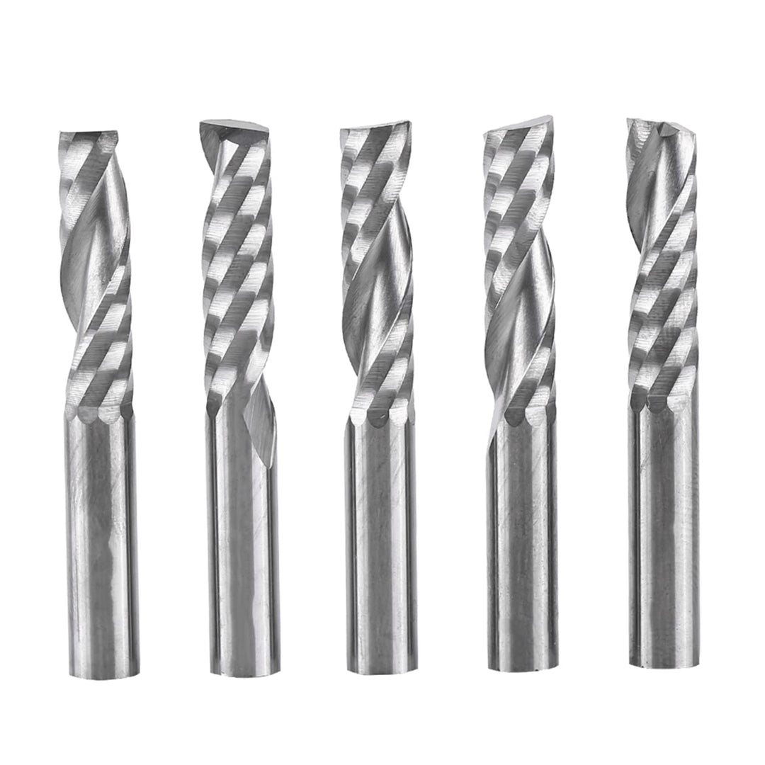 5 stücke 6mm Schaft Hartmetall Single Flute Schaftfräser CNC Router Fräser für Holz Aluminium Stahl