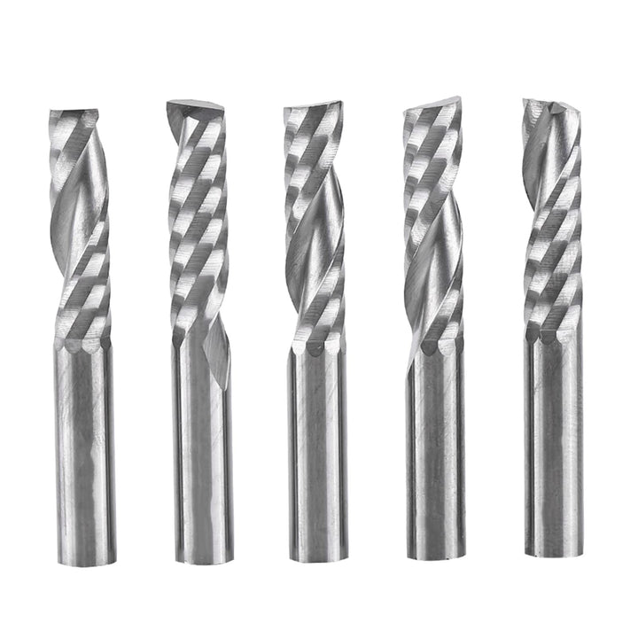 5 stücke 6mm Schaft Hartmetall Single Flute Schaftfräser CNC Router Fräser für Holz Aluminium Stahl
