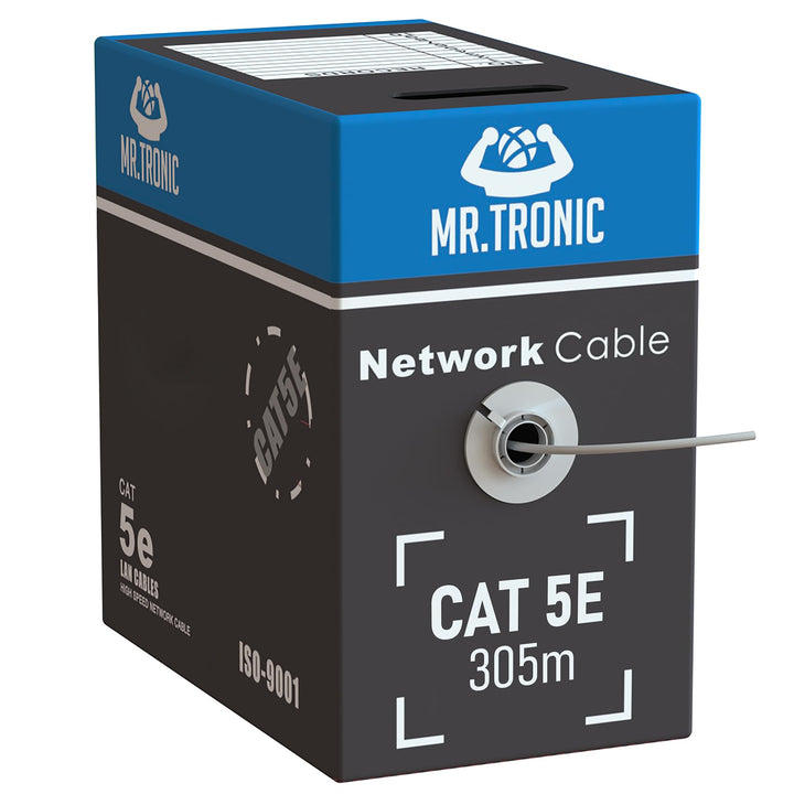 Mr. Tronic 305m Ethernet Netzwerkkabel Cat 5E, LAN Netzwerkkabel Für Schnelle & Zuverlässige Interne