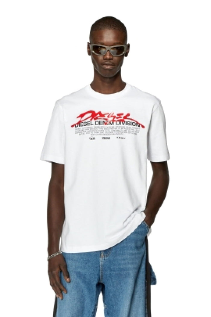 Diesel Herren T-Shirt L 100-0 Catm, L 100-0 Catm