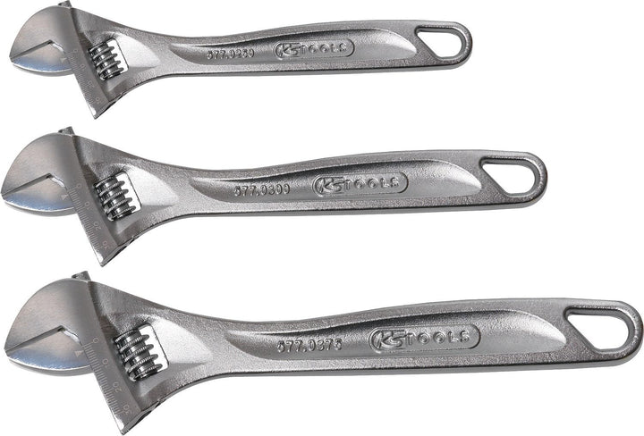 KS Tools 577.0399 CLASSIC Rollgabelschlüssel-Satz, verstellbar, 3-tlg.