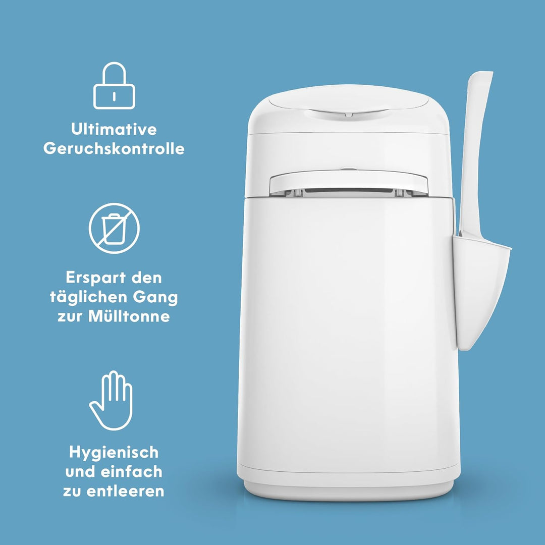 LitterLocker by Litter Genie, DAS ORIGINAL, Katzenstreu-Eimer, 50% ergiebiger, erspart den täglichen