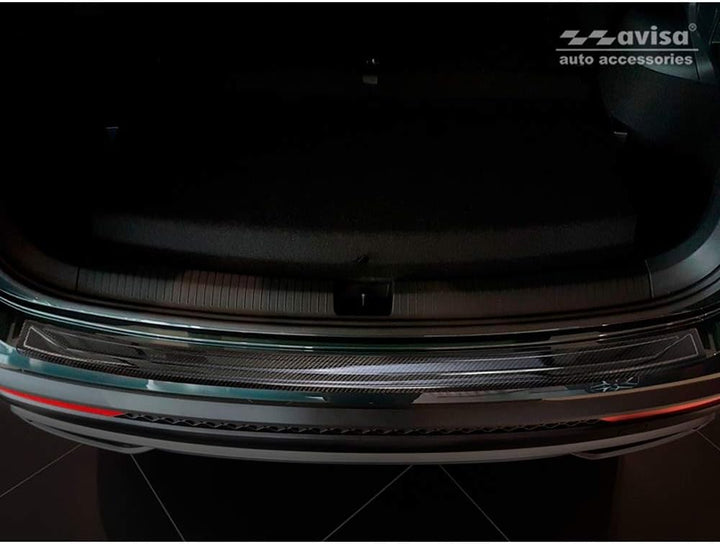 Avisa Echtes 3D Karbon Heckstossstangenschutz kompatibel mit Seat Tarraco 2019-