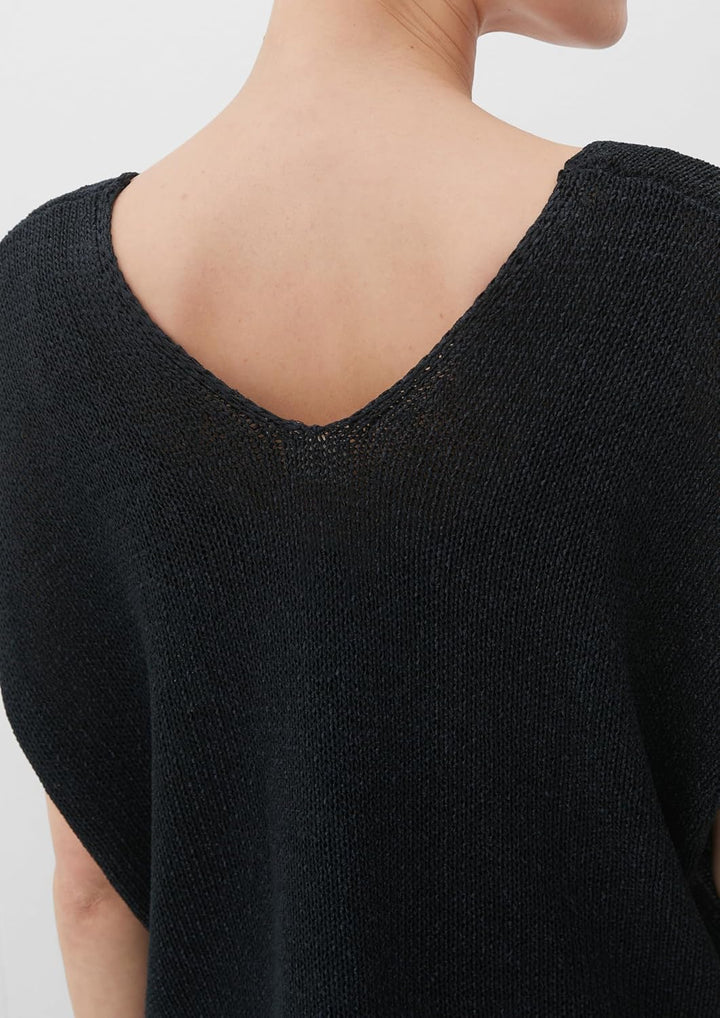 s.Oliver BLACK LABEL Ärmelloser Strickpullover S Schwarz, S Schwarz