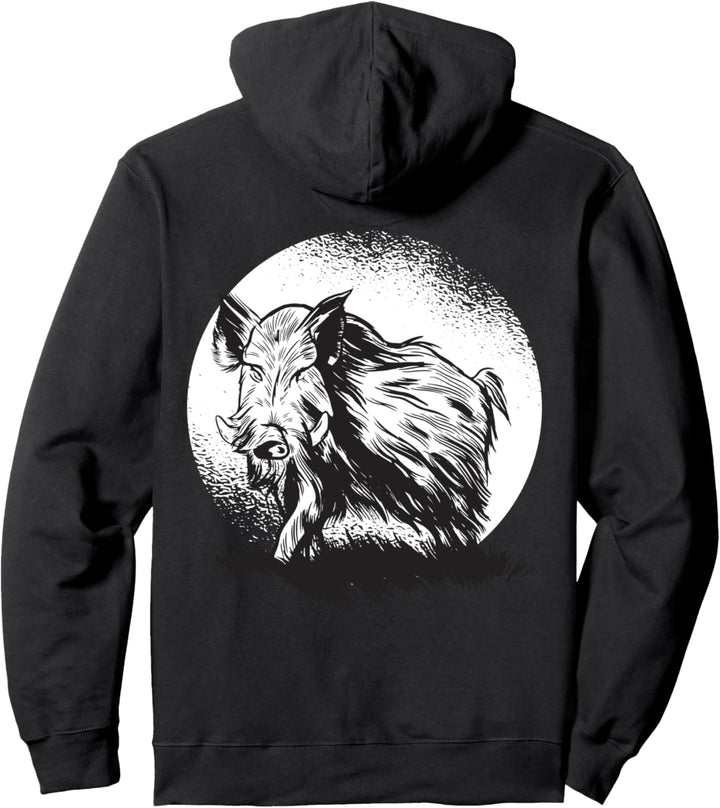 Nachtschicht bei Schweinesonne Wildschwein Jagd Jäger Pullover Hoodie