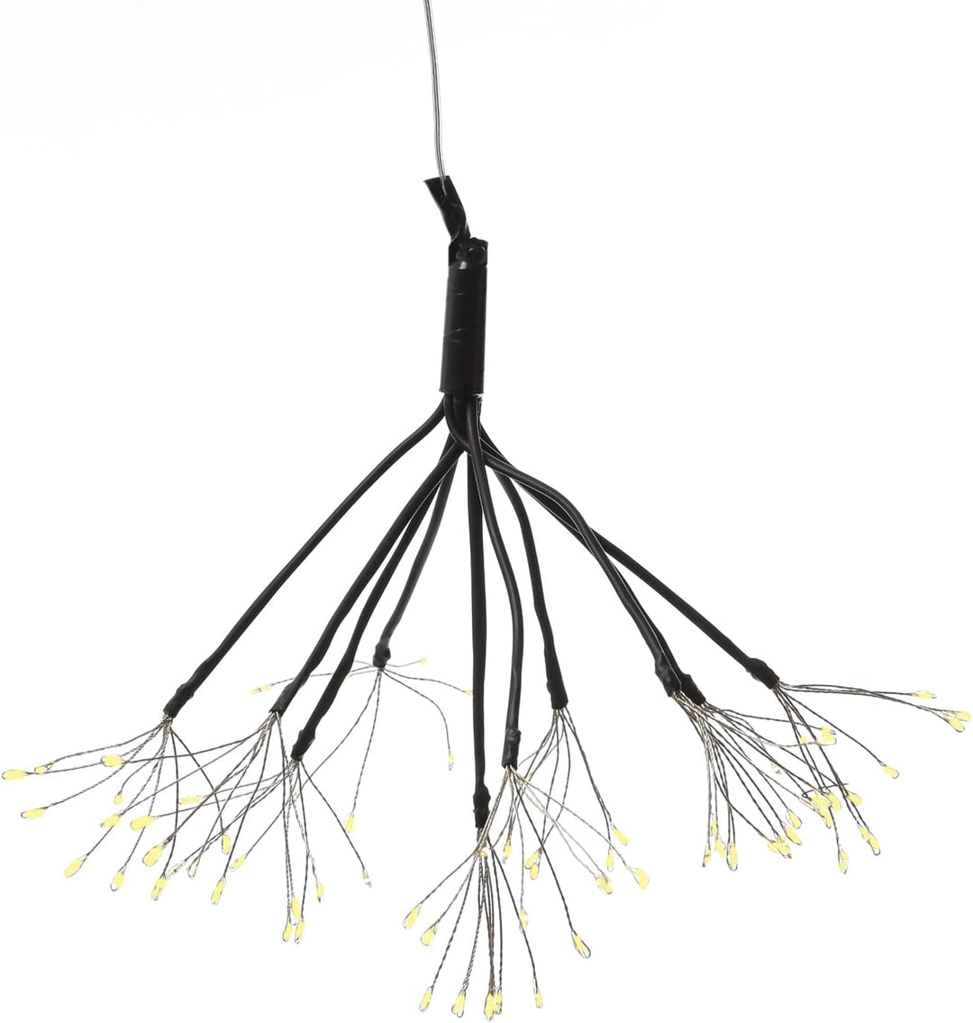 LED Feuerwerk Leuchte hängender Polarstern Pusteblume Firework 100 LED 25cm 8 Modi Fernbedienung für