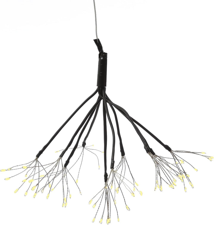 LED Feuerwerk Leuchte hängender Polarstern Pusteblume Firework 100 LED 25cm 8 Modi Fernbedienung für
