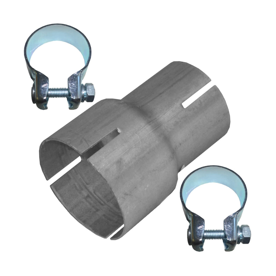 Verbindungsstück Reduzierstück 60mm auf 76mm Auspuff Adapter Bandstahl Schellen Rohr Rohrverbinder R