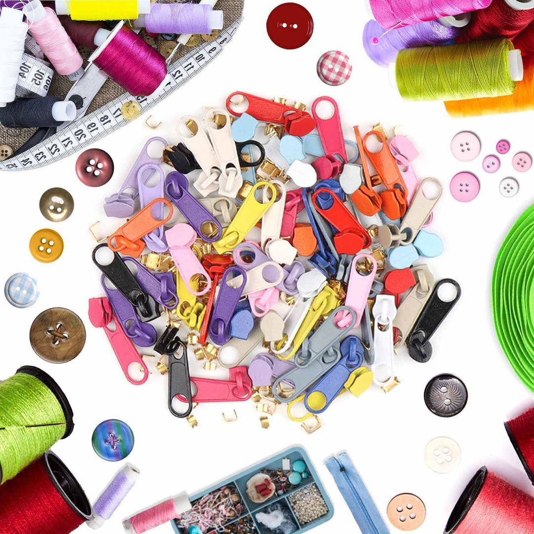 Duscdesp 60M 20 Farben Reissverschluss Endlosreissverschluss mit Zipper, DIY Reissverschluss Teilbar