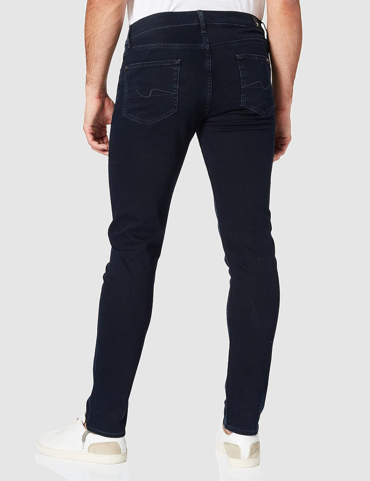 7 For All Mankind Herren Slimmy Tapered Luxe Performance Eco Blue Black Jeans 28W / 30L Dark Blue, 2