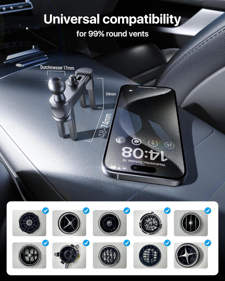 andobil Handyhalterung Auto Runde Lüftung [ 2.0 Entwurf Upgrade für Mercedes ] Handyhalterung Auto [