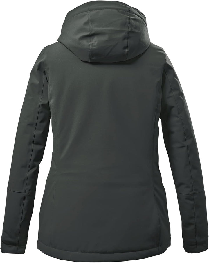 Killtec Damen Kow 170 Wmn Jckt Funktionsjacke/Outdoorjacke mit abzippbarer Kapuze 46 dunkel blaugrün