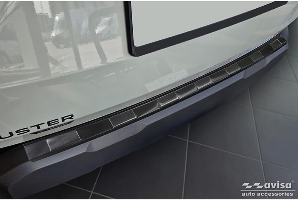 Avisa Schwarz Edelstahl Heckstossstangenschutz kompatibel mit Dacia Duster III 2024- 'Ribs'