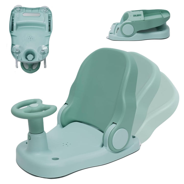 Badesitz für Kinder von 6-24 Monaten, Duschstuhl für Kinder mit verstellbarer Rückenlehne und 4 Saug