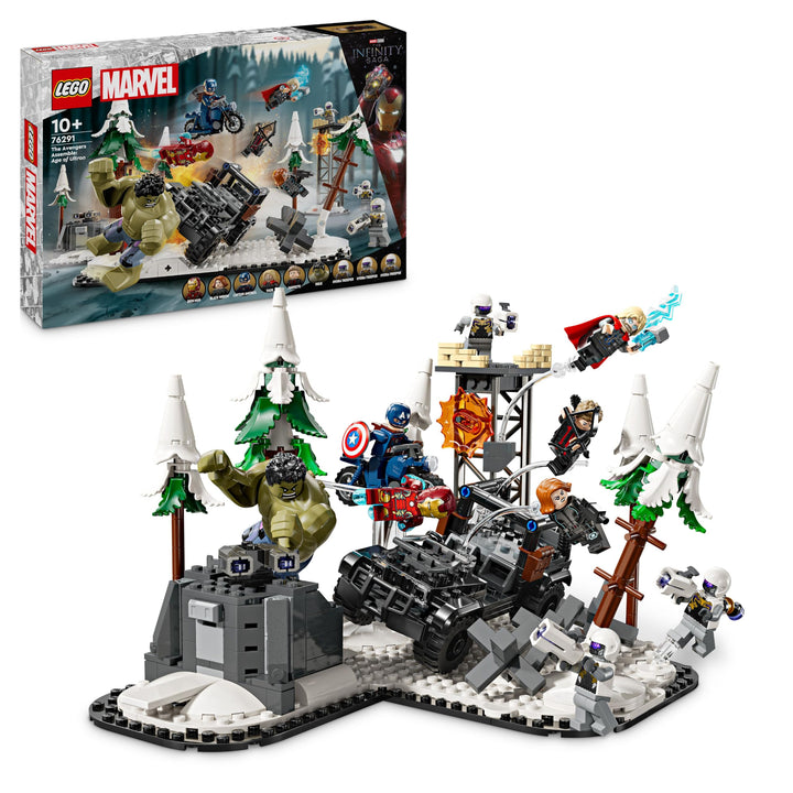 LEGO Marvel Avengers Assemble: Age of Ultron, BAU- und Spielset mit 8 Superhelden-Minifiguren wie Th