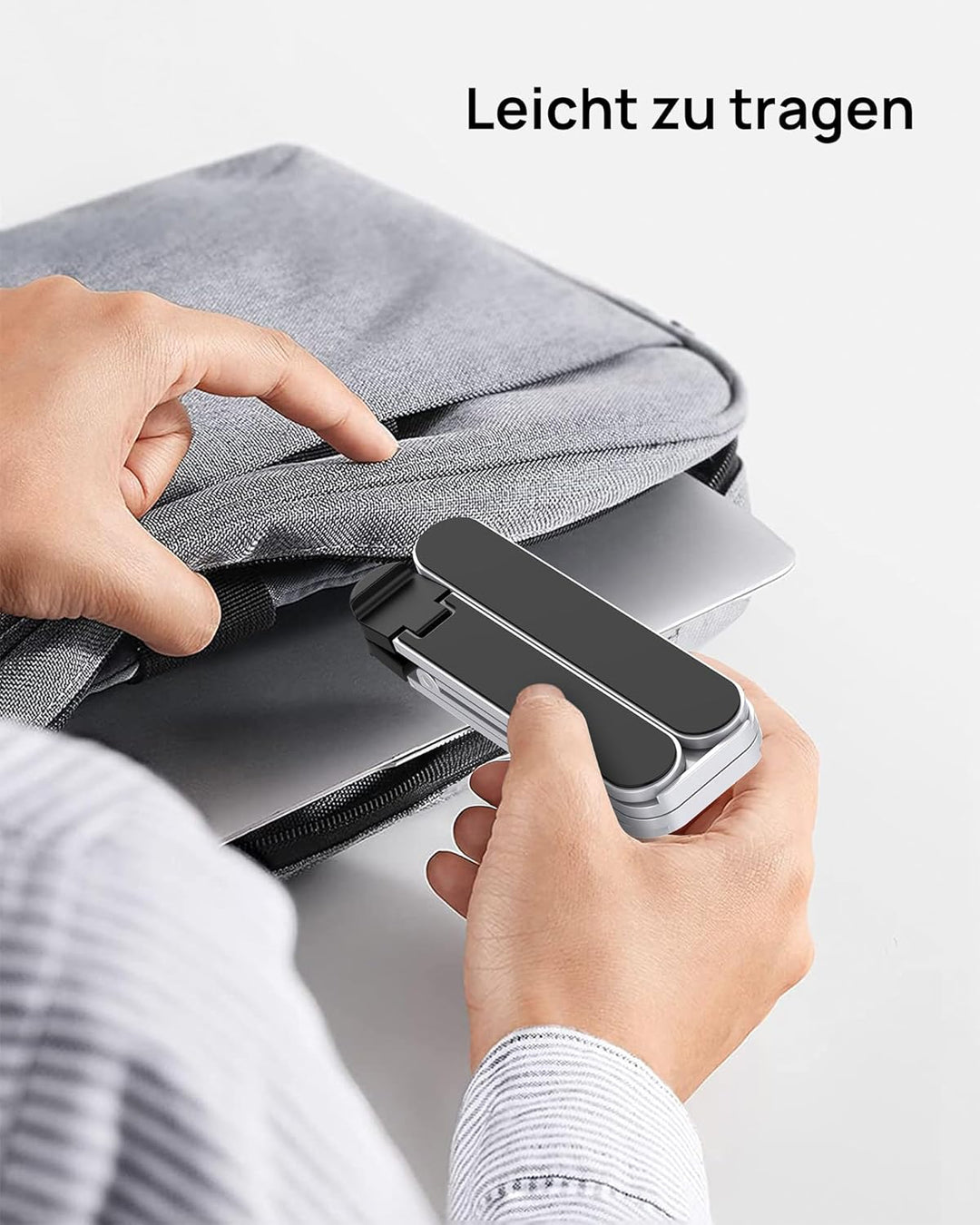 SODI Laptop Ständer, Faltbarer Laptopständer, Handtellergross Gefaltet, Tragbarer Aluminium Laptopst