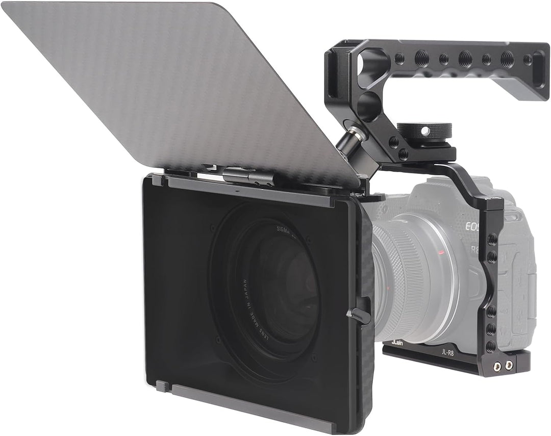 FOTGA Kamerakäfig für Canon EOS R8 Kamera, Aluminium Video Vlogging Käfig Stabilisator Rig mit Kalts