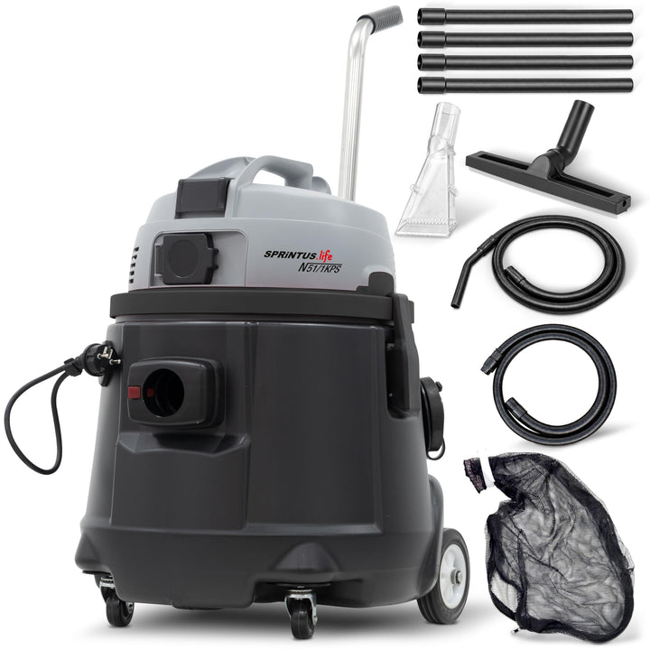 Sprintus® Pumpsauger N51/1 KPS I Leistungsstarker Nasssauger mit Abpumpfunktion &amp; 14.000L Fördervolu