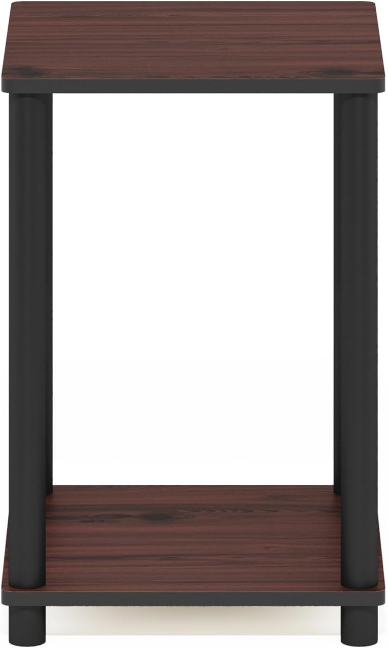 Furinno Haydn Beistelltisch, eiche, Dunkle Kirsche/Schwarz, 34.04 x 34.04 x 50.8 cm Dunkle Kirsche /