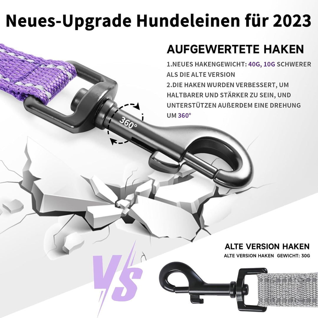 Demigreat Schleppleine für Hunde, 3m / 5m / 10m / 15m / 20m Robuste Lange Hundeleine Reflektierend T