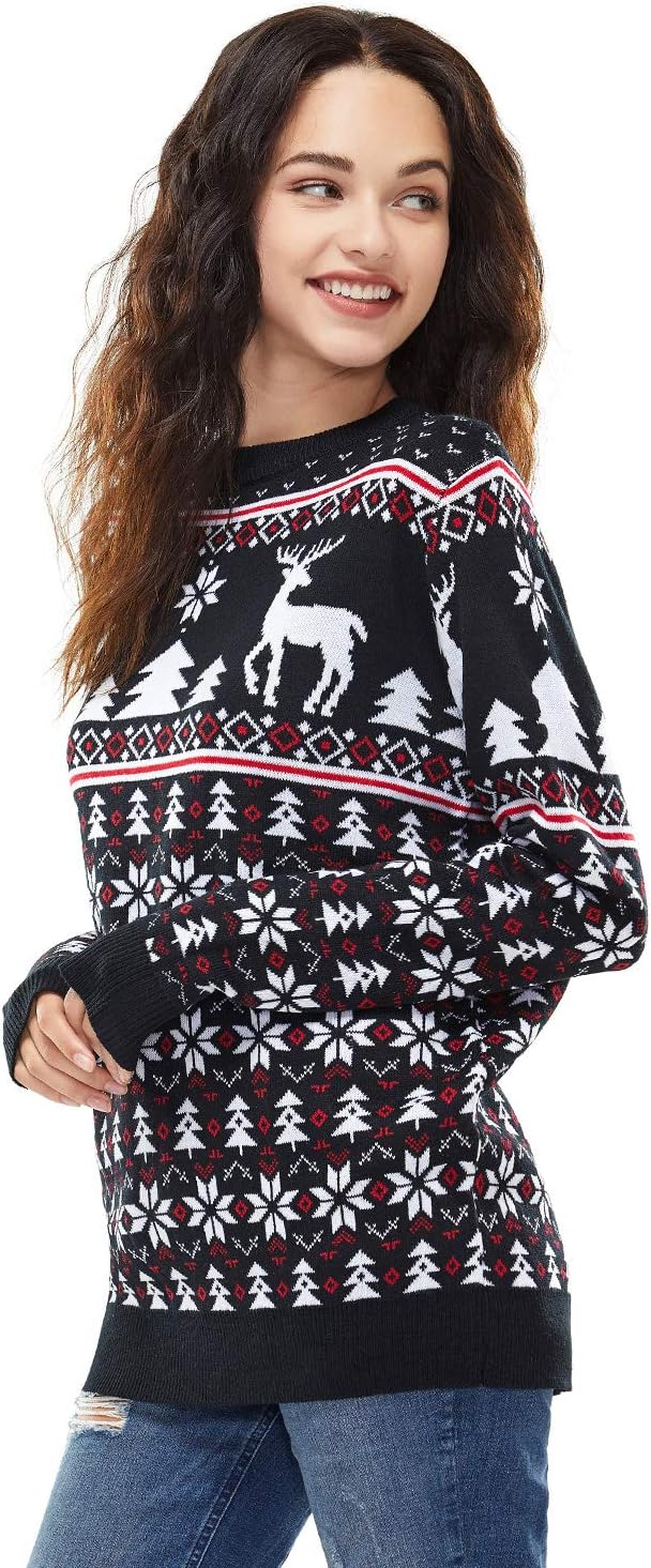 U LOOK UGLY TODAY Hässlicher Weihnachtspullover Herren Unisex Lustig Ugly Christmas Sweater Chunky G