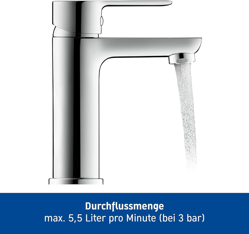 Duravit A11020 A.1 Einhebel-Waschtischmischer, Chrom mit Zugstangen-Ablaufgarnitur