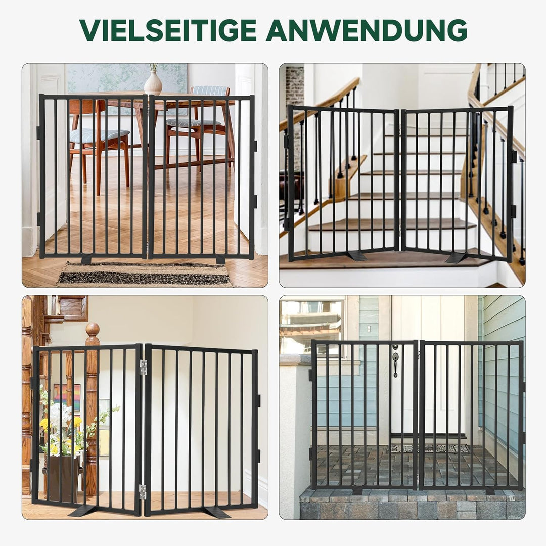 Snagle Paw Vollmetall Freistehend Absperrgitter,für den Innenbereich Hundegitter mit Bodenschonenden