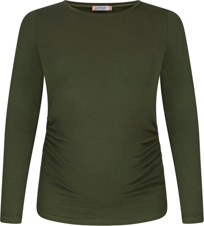 M.M.C. Umstandsshirt 3er Set unifarben Umstandsmode Schwangerschaft Schwangerschaftsshirt, Langarm S