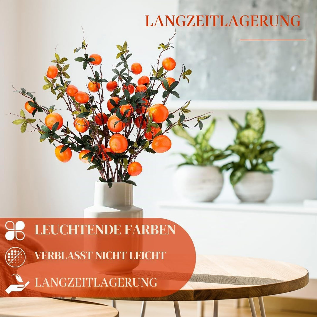 Gresorth Innen Dekoration Lebensecht Künstliche Orange Gefälschte Kunststoff Obst Zweigstelle Realis