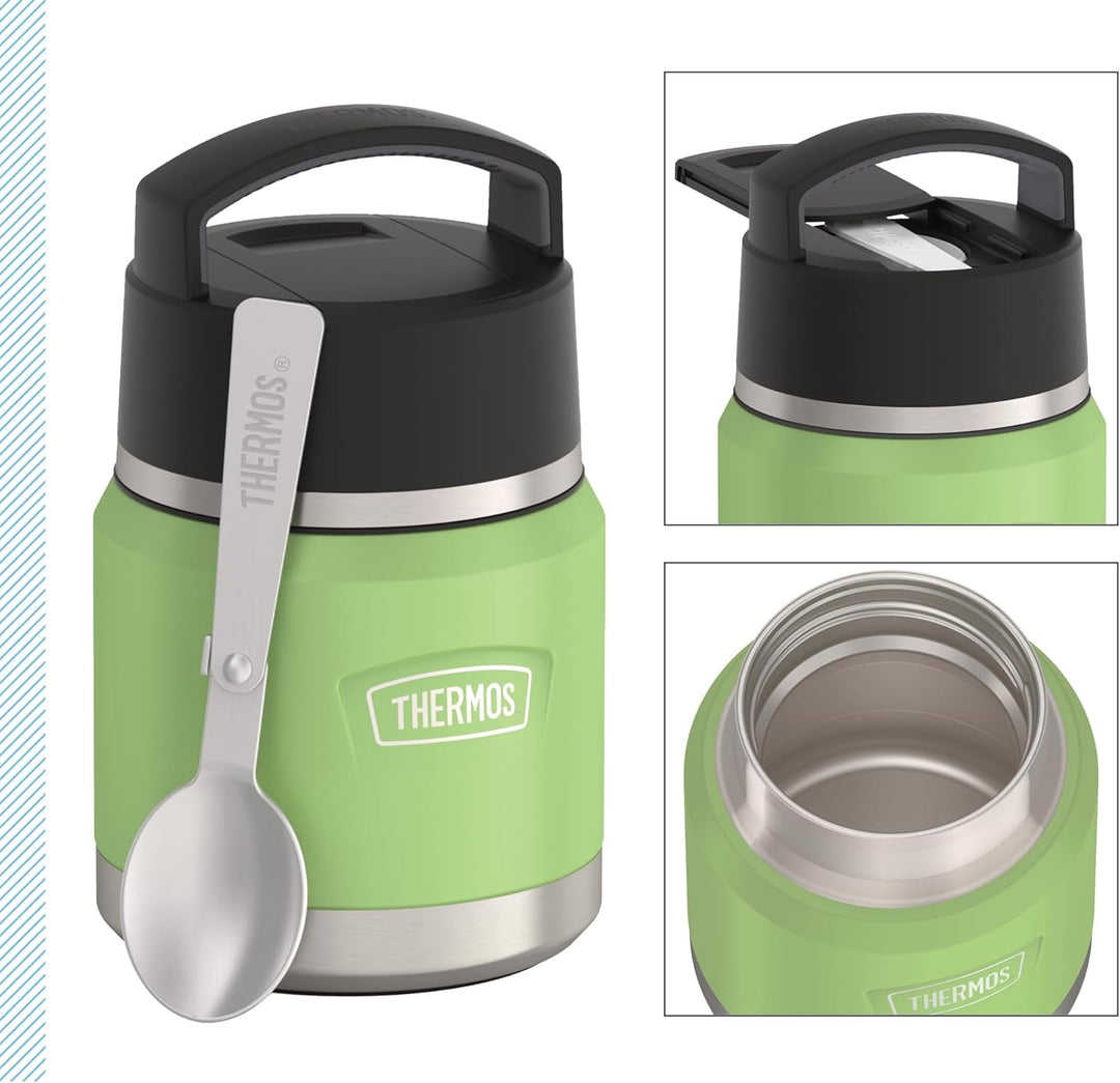 Thermos ICON Kids Thermobehälter für Essen 0,35l, grün, lime, Edelstahl, absolut dicht, hält Speisen