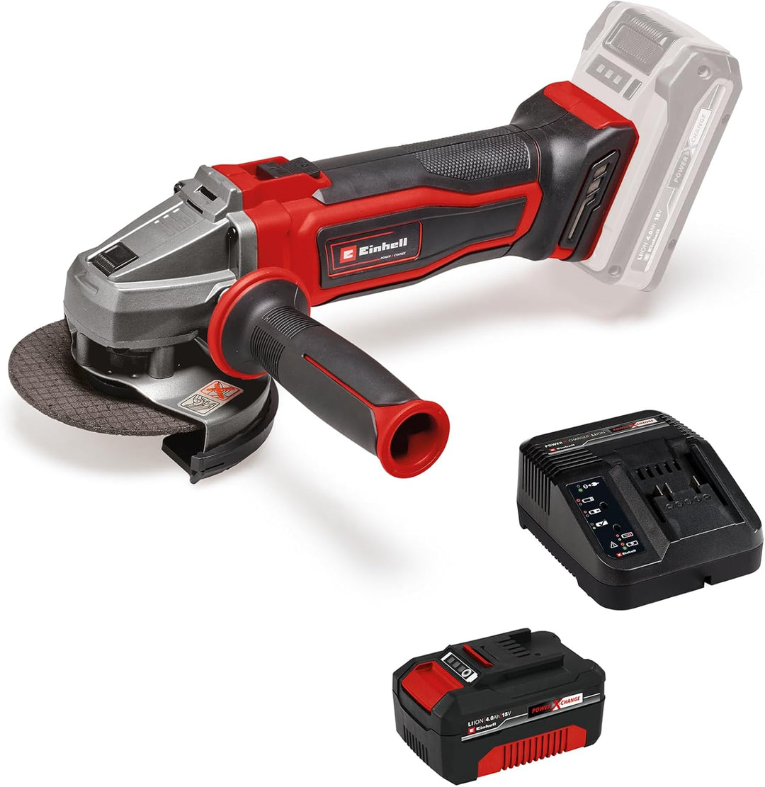Einhell Akku-Winkelschleifer TE-AG 18/115 Q Li Power X-Change (18V, 115 mm Scheibendurchmesser, 28 m