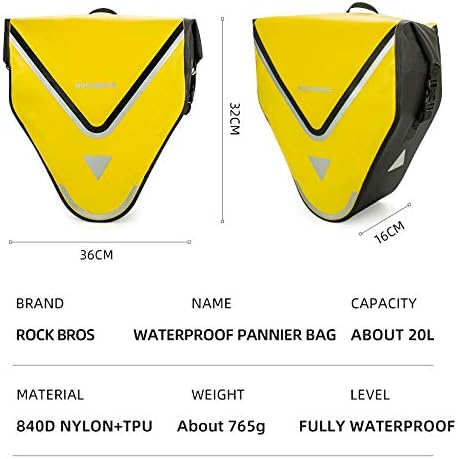 ROCKBROS Fahrrad Gepäckträgertasche Fahrradtasche 100% wasserdichte Transporttasche Hinterradtaschen