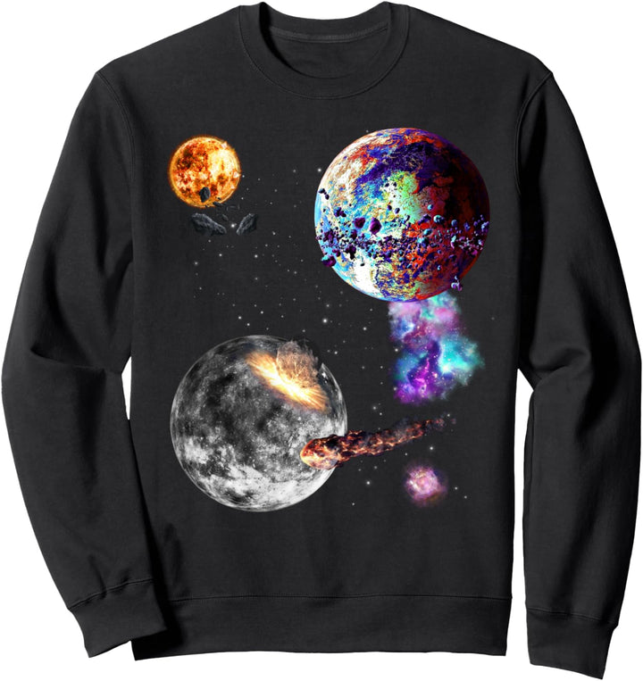 Weltraum Universum Motiv Planeten Sonne Sonnensystem Galaxie Sweatshirt