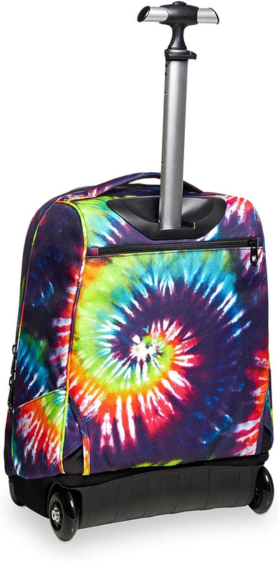 TROLLEY INVICTA TIE&DYE, 2 in 1, Schulranzen mit Rollen, Rucksack mit Trolleyfunktion für Kinder, ab