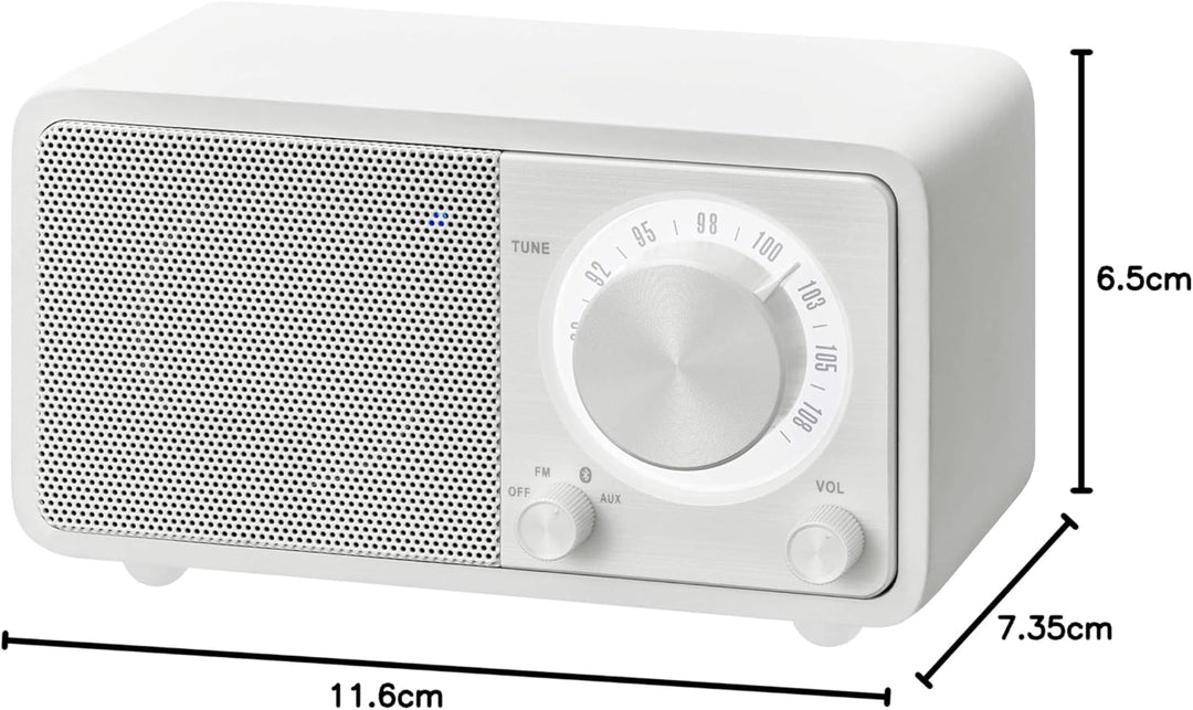 Sangean WR-7 tragbares Desktop-Radio (FM-RDS-Tuner, Bluetooth, AUX-In, integrierter Lautsprecher, Ak