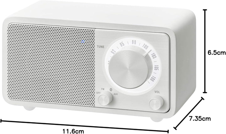 Sangean WR-7 tragbares Desktop-Radio (FM-RDS-Tuner, Bluetooth, AUX-In, integrierter Lautsprecher, Ak