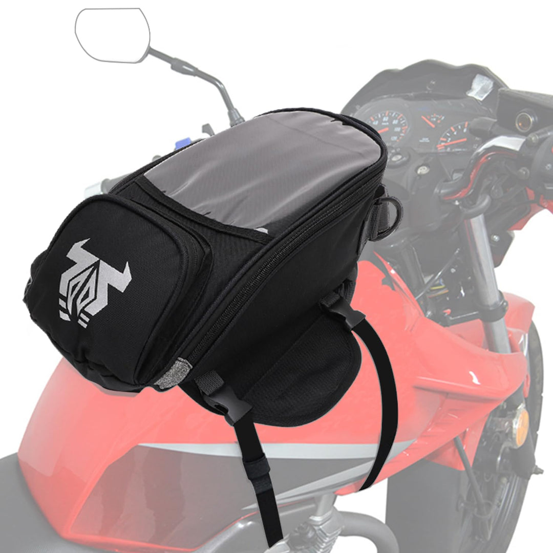 Motorrad-Tanktasche – wasserdichte Motorrad-Gepäcktasche mit starkem Magnet, grossem Fenster – Unive