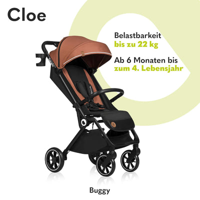 LIONELO Cloe Zusammenklappbarer Kinderwagen bis zu 22 kg, Verstellbare Rückenlehne Schlaffunktion, 5