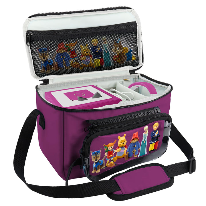 Tasche für Toniebox Hörfiguren Tragetasche für Tigerbox Touch Tigerkarten, Beere Transporttasche für