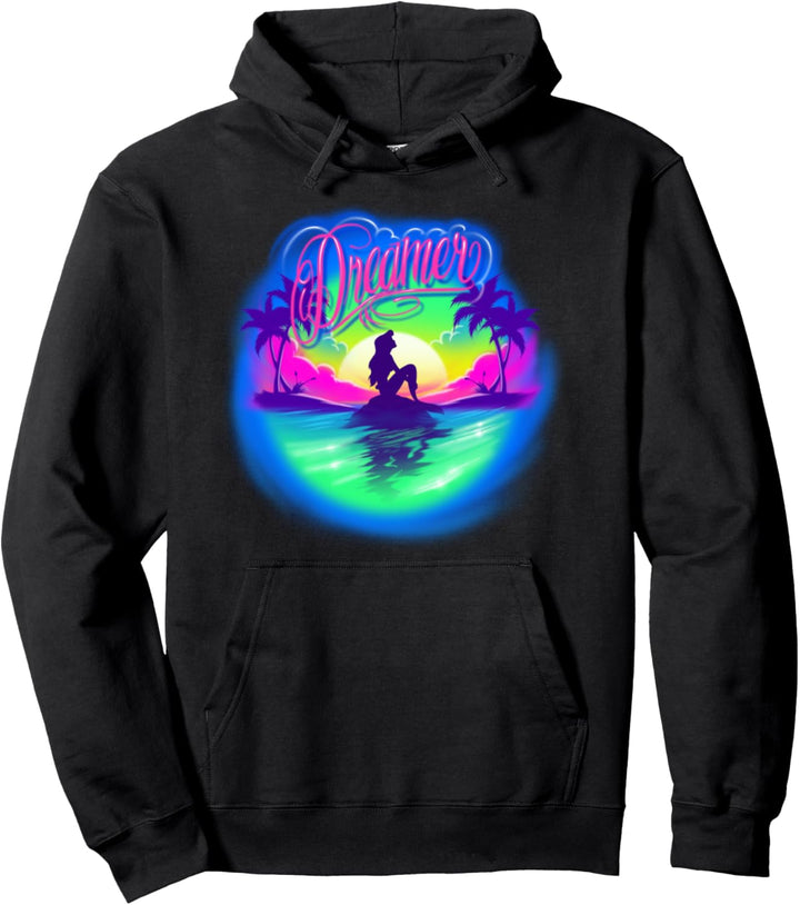 Disney The Little Mermaid Ariel Dreamer Sunset Silhouette Pullover Hoodie
