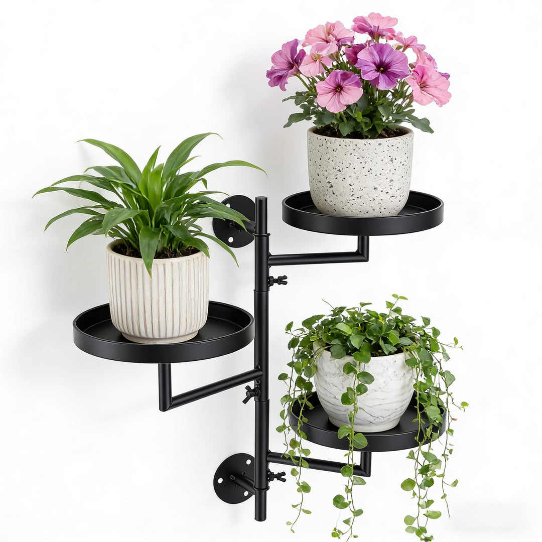 Wandbehang Pflanzenständer Set, Blumenständer für Draussen, Plant Stand Indoor Outdoor, Pflanzenrega