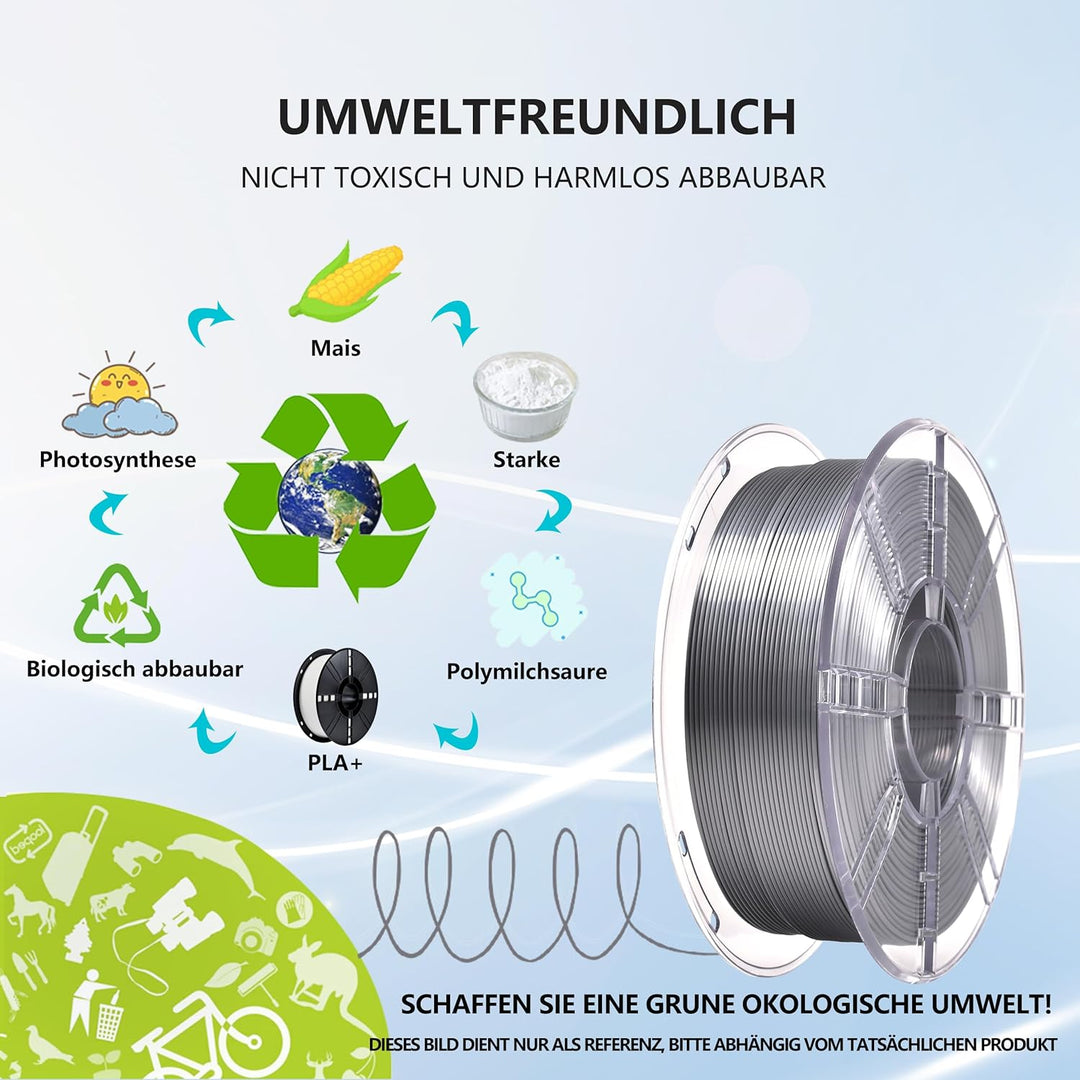 iBOSS PLA Plus (PLA+) Glänzendes Seide 3D Drucker Filament 1,75mm, Seiden filament Masshaltigkeit +/