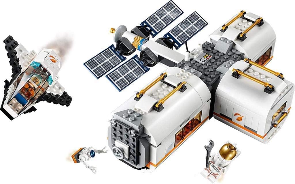 LEGO 60227 City Mond Raumstation, Raumschiff-Spielzeug für Kinder inspiriert von der NASA, Expeditio