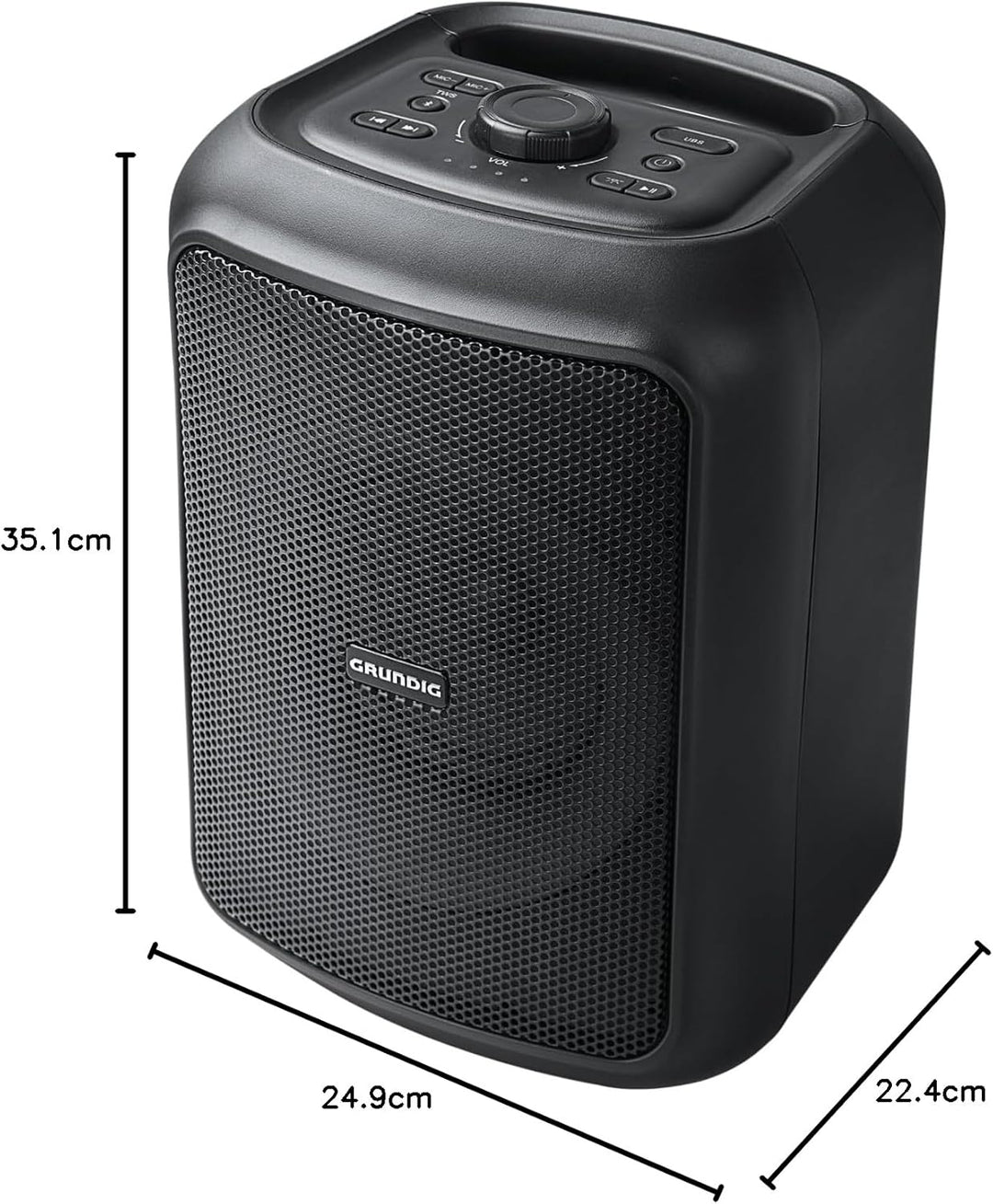Grundig Party Hit Bluetooth Lautsprecher, Soundbox, 90 W, Bluetooth 5.0, bis zu 10 m Reichweite, RGB