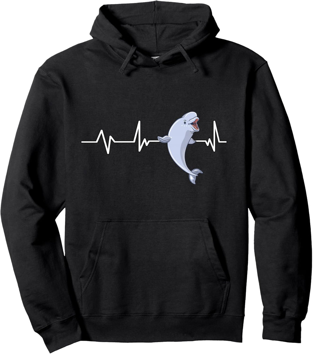 Beluga Wal Herzschlag Beluga Wal Geschenk Beluga Wal Pullover Hoodie