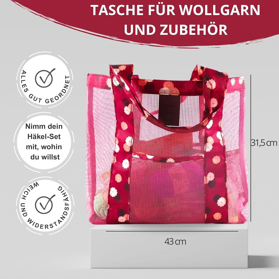 SusggO 95 Stück Häkelset für Anfänger Häkelnadel Set Häkel-Set Komplettes, Amigurumi, Häkel-Set für