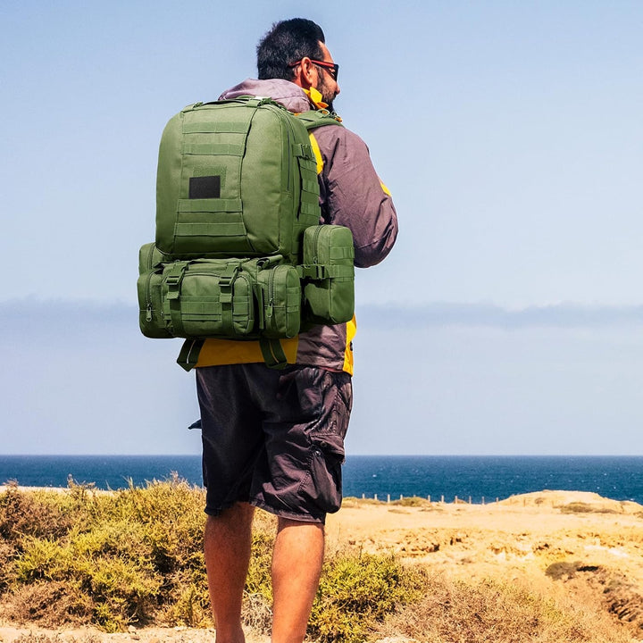 Taktischer Rucksack, 60L Militär Armee Rucksack, grosser Survival Molle Tagesrucksack für Herren und